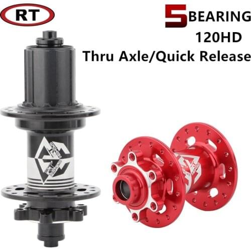 RT Mountain Bike 5 Bearings Hub 120HD Thru Axle Quick Release Loud Sound 100mm 135mm Hubs for MTB 32 Holes 8 9 10 11 Speed