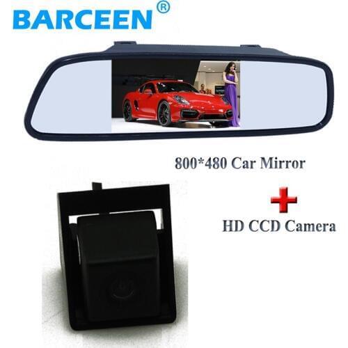 HD glass lens material car reserve revesing camera+black plastic shell car back up camera for Ssangyong new Actyon Korando