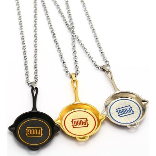 Game PUBG Necklace Metal Pens Olive Branch Black Sliver Pendants Necklaces Men Gift Colar Jewelry Accessories Kolye