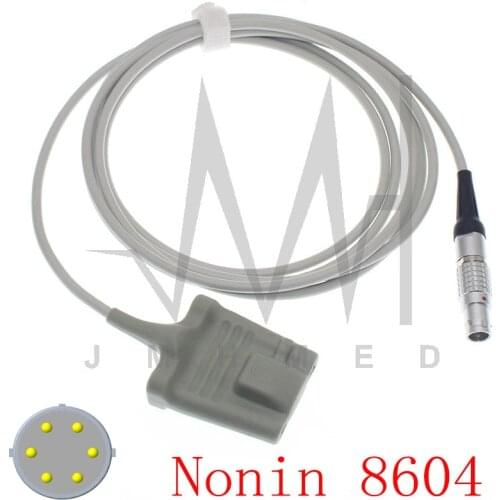 Pulse Oxygen Sensor Cable of Nonin 8604 Patient Monitor,Use for Adult/Child/Neonate/Finger/Ear/Forehead 6pin 3m Oximeter Line