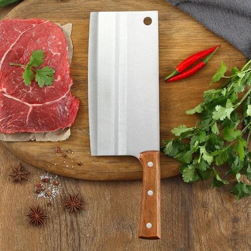 Chinese Kitchen Knife Stainless Steel Cleaver Meat Vegetable Slicing Knife 3Cr13 Sharp Blade Cooking Knife Chefs Knife Tools