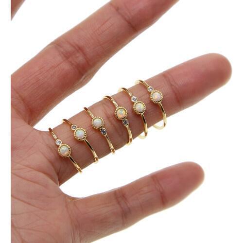 2019 new Delicate Cubic Zirconia Copper Rings Luxury Design Bijoux Femme Gift To Lover Anel Feminino thin gold color finger ring