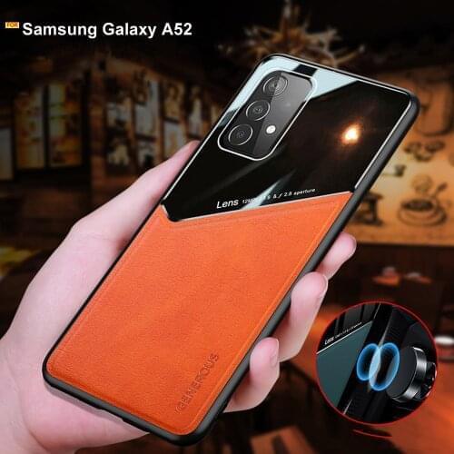 Magnetic case for Samsung Galaxy A52 case A21S A72 A42 A12 5G case soft bumper leather case for Samsung S21 ultra M31S M51 cover