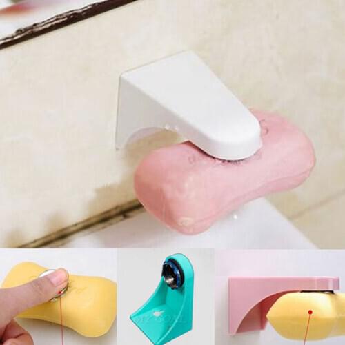 New Magnetic Soap Holder Dispenser Kitchen Bathroom Shower Adhesive Wall Attachment Soap Dishes 1PCS