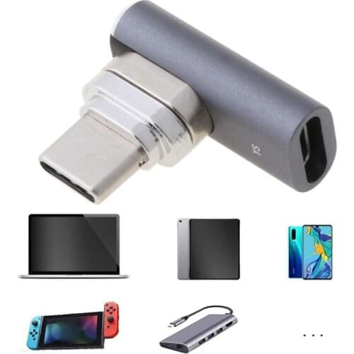 Magnetic USB C Adapter 9Pins Type C Connector 100W Fast Charge 20 Mbps Data Transfer for MacBook Pro 2019 /Air J0PB