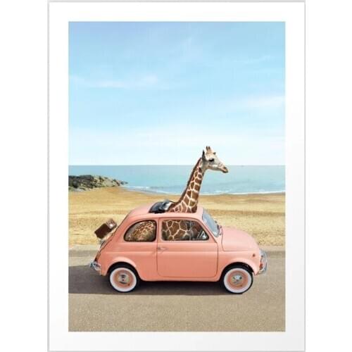 Modular Canvas Home Decor Pink Car Beautiful View Prints Gift Painting Poster Modern Wall Art Pictures For Living Room No Framed