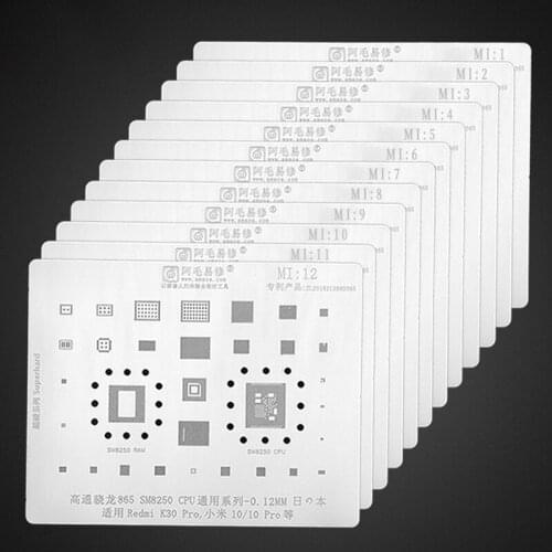 BGA Reballing Stencil Kit Set IC Power Chip For Xiaomi Redmi High Quality Direct heating template Mobile phone repair tools