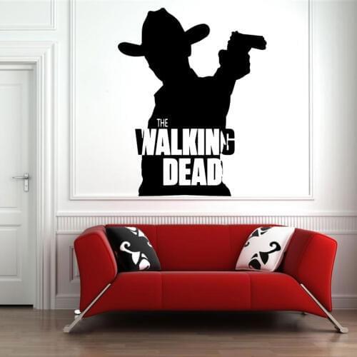 The Walking Dead Comic Characters Rick Grimes Wall Sticker Vinyl Home Decor For Living Room Bedroom Decals Removable Mural 4082
