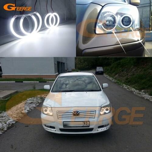 Excellent Ultra bright smd led Angel Eyes Halo Ring kit Day Light For Toyota Avensis T25 2003 2004 2005 pre facelift