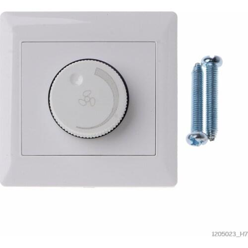 Adjustment Ceiling Fan Speed Control Switch Wall Button Dimmer Switch 220V 10A