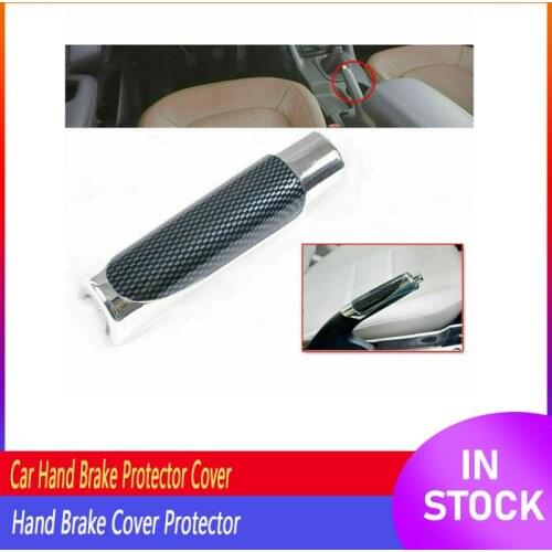 For Car SUV Hand Brake Carbon Fiber Wood Grain Protection Cover Decoration Hand Brake Lever Sleeve Car Styling Accessories