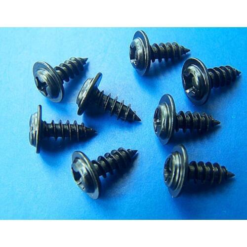 PWA 1.2 1.4 1.7 M2 2.3 M3 *3 4 5 6 8mm silver or black Round head with gasket cross phillips pointed tail self-tapping screws