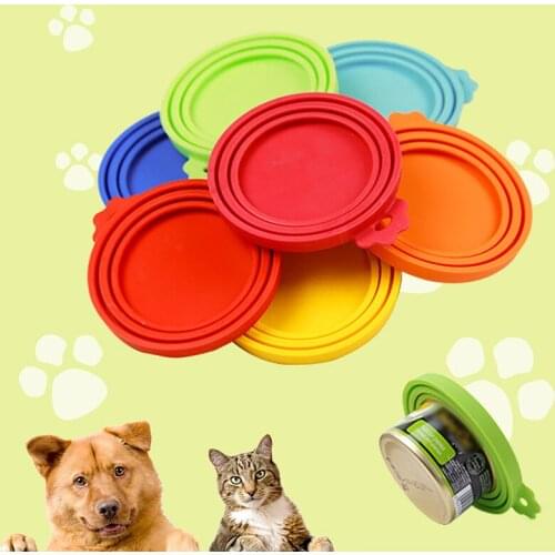 Portable Silicone Dog Cat Canned Lid Pet Food Cover Storage Fresh-keeping Lids Sealed Food Can Covers Top Cap Pet Supplies