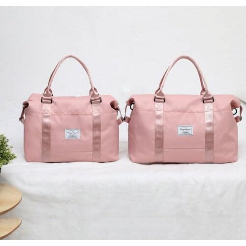 Large capacity folding travel bag Foldable Waterproof Women Weekend Gym Yoga Bags Shoulder Bag Women Training Travel Luggage Bag