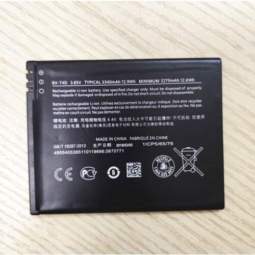 High Quality 3340mAh Replace Battery BV-T4D For Miscrosoft Lumia 950 XL CityMan Lumia 940 XL RM-1118 phone battery