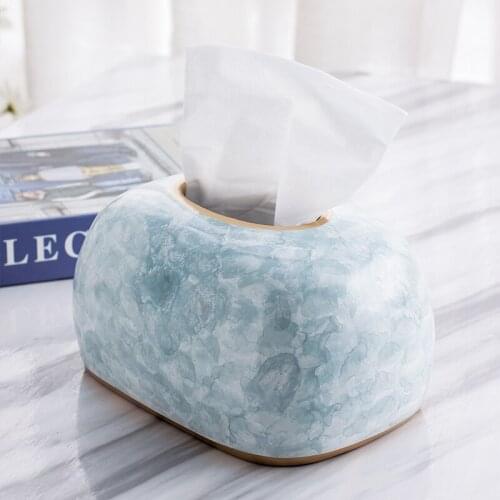 NEWYEARNEW Europe Ceramic Tissue Boxes Canister Antique Noble Home Decoration Storage Tissue Holder Box Wedding Gift