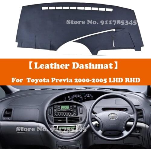 Suede Leather Dashmat Accessories Car-Styling Dashboard Covers Pad Sunshade For Toyota Previa Estima XR30 XR40 2000 2001- 2005