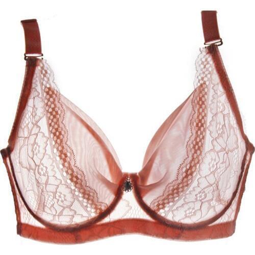 Women Bra Lace Mesh Breathable Solid Color Adjustable Shoulder Strap Underwear JL