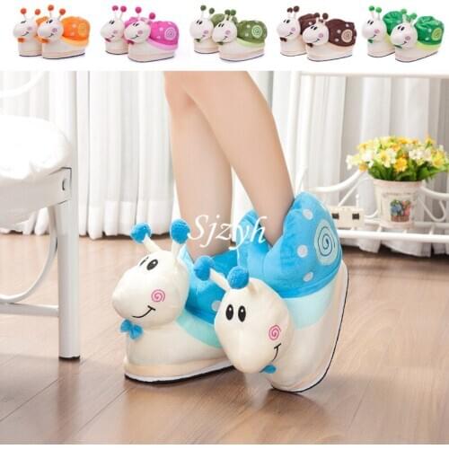 Winter Womens Cartoon Cotton Shoes Cute Animal Plush Slides Ladies Bread Fat Sneakers Female Indoor Warm Home Floor Slippers