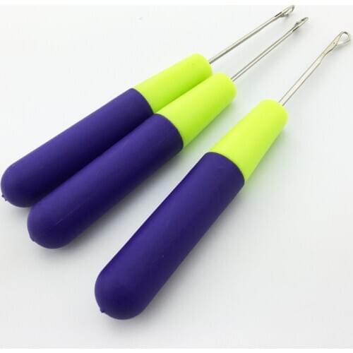 1pcs Purple Hook Needle Knitting For Making Wigs Tool Big Dreadlock Crochet Braider For Jumbo Braiding Twist Hair Extension Hook