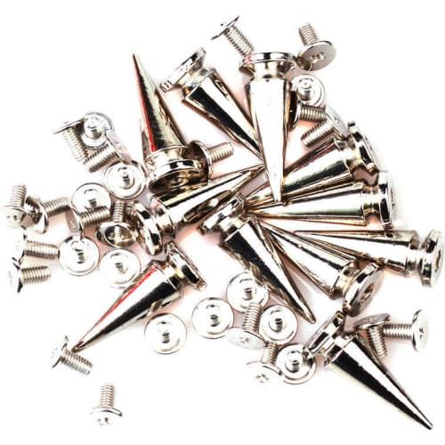 100sets 25mm Silver Spots Tree Spikes Rivet Studs Punk Spikes ScrewBack Leather Craft Punk Jewelry Making Findings Leather Spike
