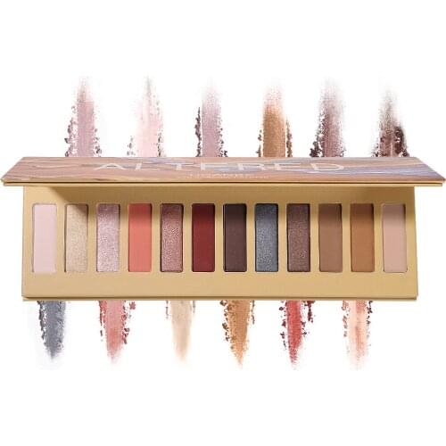 12 Colors Shimmer Matte Nude Eyeshadow Makeup Palette Pigmented Long Lasting Eye Shadow Natural Eyes Cosmetics