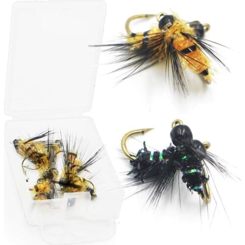 10Pcs/Box Floating Flies Fly Fishing Bait Nymph Fly Bug Worm Trout Fishing Lure Artificial Insect Fake Pesca Fishing Bait Lure