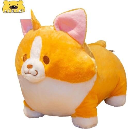 2020 New Short-legged Kawaii Corgi Plush Toy Stuffed Animals Dog Plushies Toy Soft Toy Pillow Cushion for Children Christmas Toy