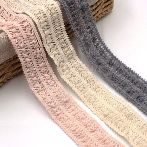 38mm 55mm 20mm solid cotton lace elastic ribbon DIY shoe garment baby hair accessories 100yards