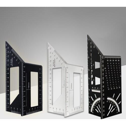45/90 Degree Aluminum Alloy Woodworking Angle Ruler Alloy Ruler Ruler Line Rule Multifunctional Деревообрабатывающий Инструмент