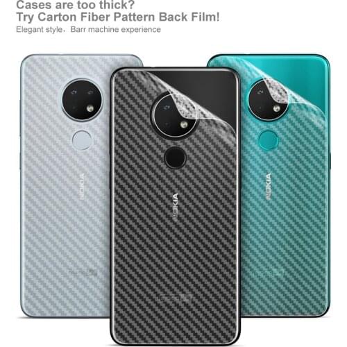 5pcs Nokia 7.1 /6.1/3/5/X5/X7 plus Back Film for Screen protector Carbon Fiber Pattern Carbon Fiber Sticker Non-tempered film
