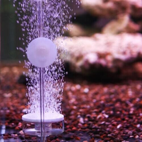 Aquarium Co2 Bubble Diffuser Air Bubble Disk Atomizer Arcylic Tube with Suction N58A