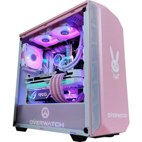 Base500 Pink Rabbit Table-Type Box Anchor E-Sports Custom Host DVA Water-Cooled Side Transparent