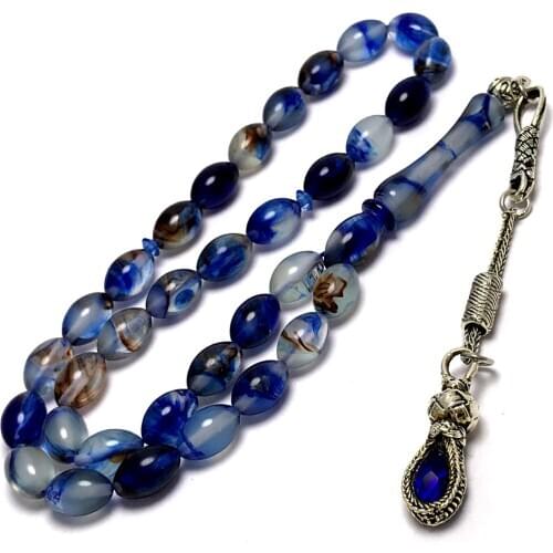 Midyat Silver World Men Cat Eye prayer beads Turkish handmade Islamic custom design rosary