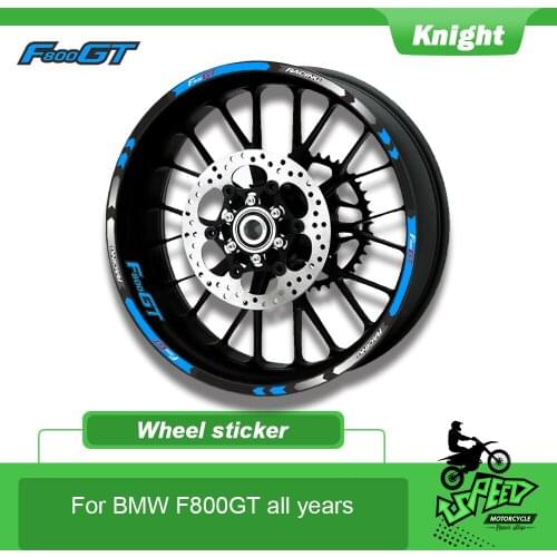 For BMW F800gt 12Pcs 17" Strips Motorcycle Car Wheel Tire Stickers Reflective Rim Tape Motorbike Auto Decals
