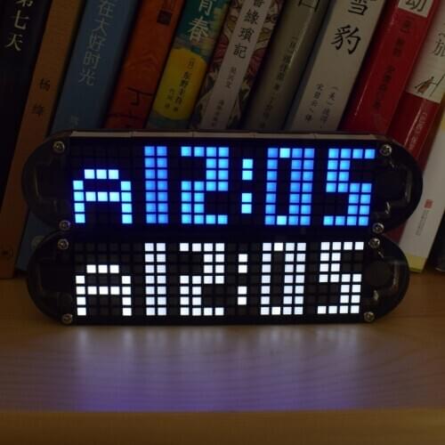 DS3231 Multifunction Alarm Clock LED Dot Matrix Animation Effects DIY Kit Gifts WXTC