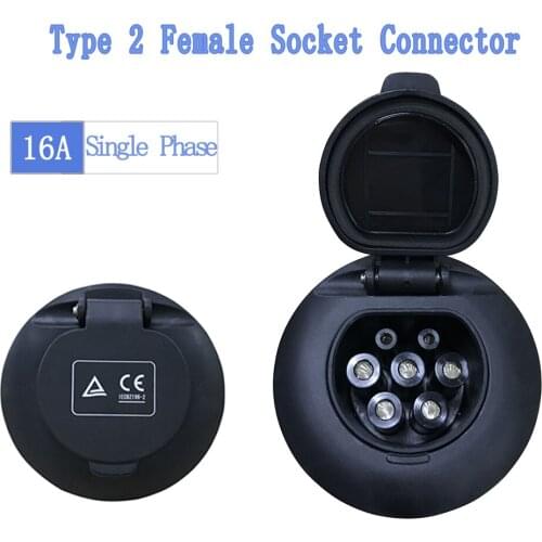 Duosida EV Charging Cable Adapter Socket 16A Single Phase Female Socket Type 2 Outlet Electric Vehicle Charger Connector