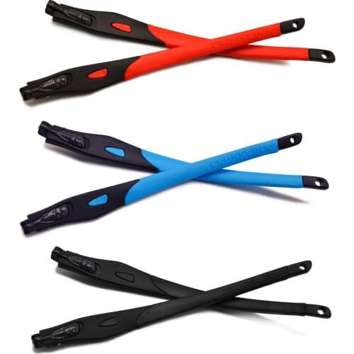 HKUCO Red/Blue/Black 3 Colors Combination Replacement Glasses Legs For Crosslink Prescription Glasses Frame