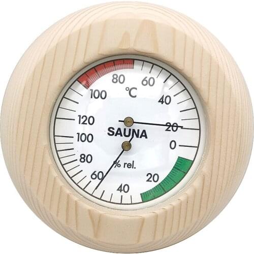 Sauna Room Humidity Meter Digital Display Gauges Wooden Thermometer Heat Resistant Instruments Steam Bath Hot Tub