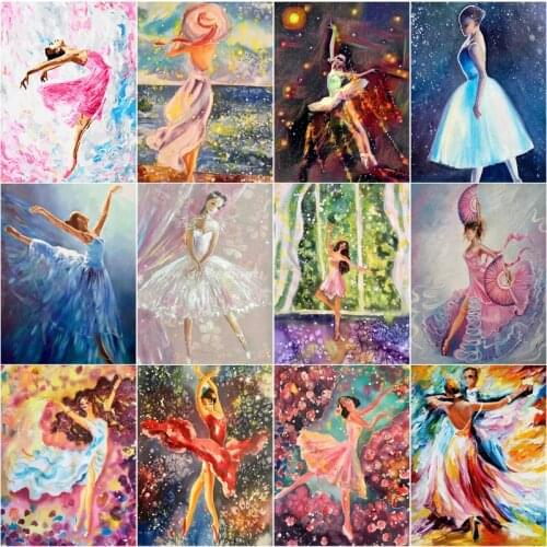 Ballerina Little Girl 5D DIY Diamond Painting Full Square and Round Dancers Wall Art Embroidery Mosaic Cross Handmade Home Decor