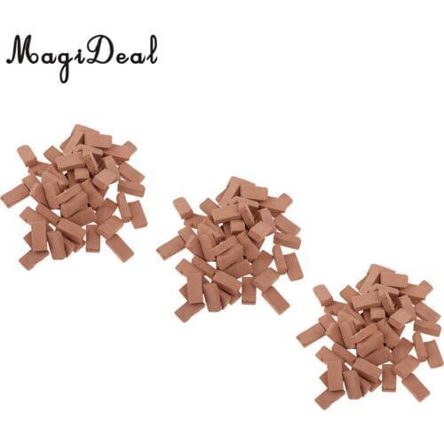 MagiDeal 150Pcs Simulation Red Clay Bricks Model 1/16 Layout for Diorama Landscape Building 17x9mm