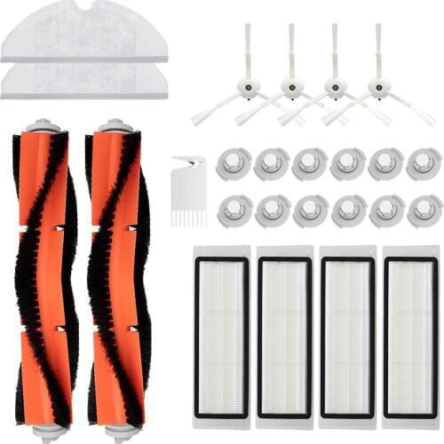 25PCS/Lot Hepa Filter Side Brush Mop Cloths Roller Brush kit for Xiaomi Vacuum 1S for Roborock S50 MI Robot Vacuum Cleaner Parts