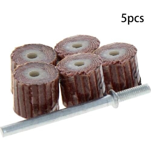 New 2/5/8pcs Φ10*10 Flap Wheels With A Shank 3mm Connecting Rod Alumina Grit 80/120/180/240/320/400/600 Louver Grinding Head