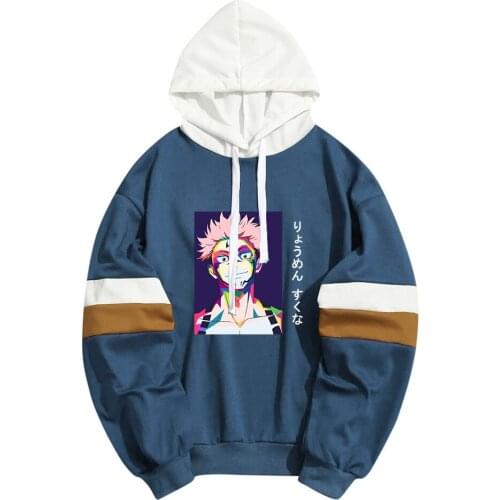 New Anime Jujutsu Kaisen Ryomen Sukuna Cartoon Streetwear Patchwork Hoodies Men Women Sweatshirt Pullover Dropship Clothing