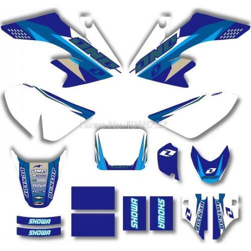 New Style TEAM GRAPHICS&BACKGROUNDS DECAL STICKERS Kits For HONDA CRF50 CRF50F 2004-2012 (Blue/White)