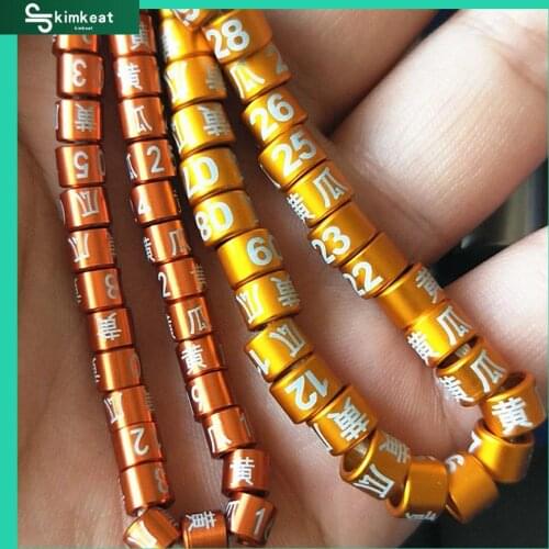 Customized aluminum alloy closed loop bird leg ring pigeon parrot canary bird leg band color random 20pcs