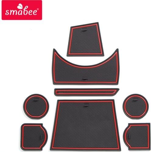 Smabee Anti-Slip Gate Slot Cup Mat For Mazda MX-5 Miata Roadster 2006-2014 MX5 NC Accessories Rubber Cup Holders Non-slip Pad