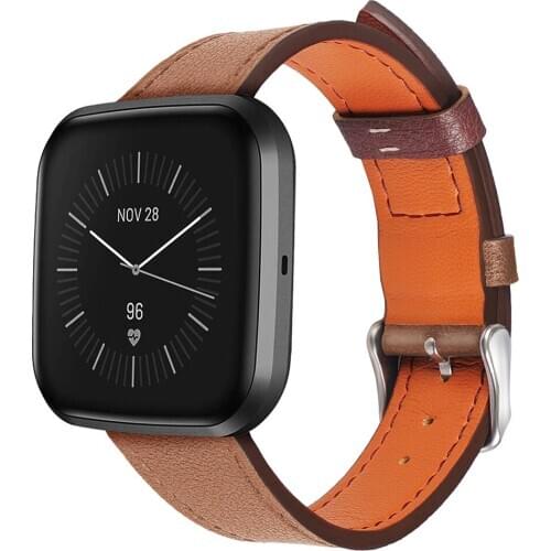 Correa for Fitbit Versa 2 band Top Grain Leather bracelet for Fitbit Versa Lite Versa2 strap pulseira Smart Watch accessories