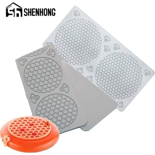 SHENHONG Silicone Cake Molds Round Honeycomb Bee Cupcake Decorating Fondant Moulds Bakeware Set Dessert Pastry Baking Tools