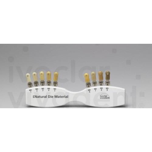 Dental IPS Natural Die Material Shade Guide Ivoclar Vivadent ND1-9 Abutment Veneer Teerth Whitening